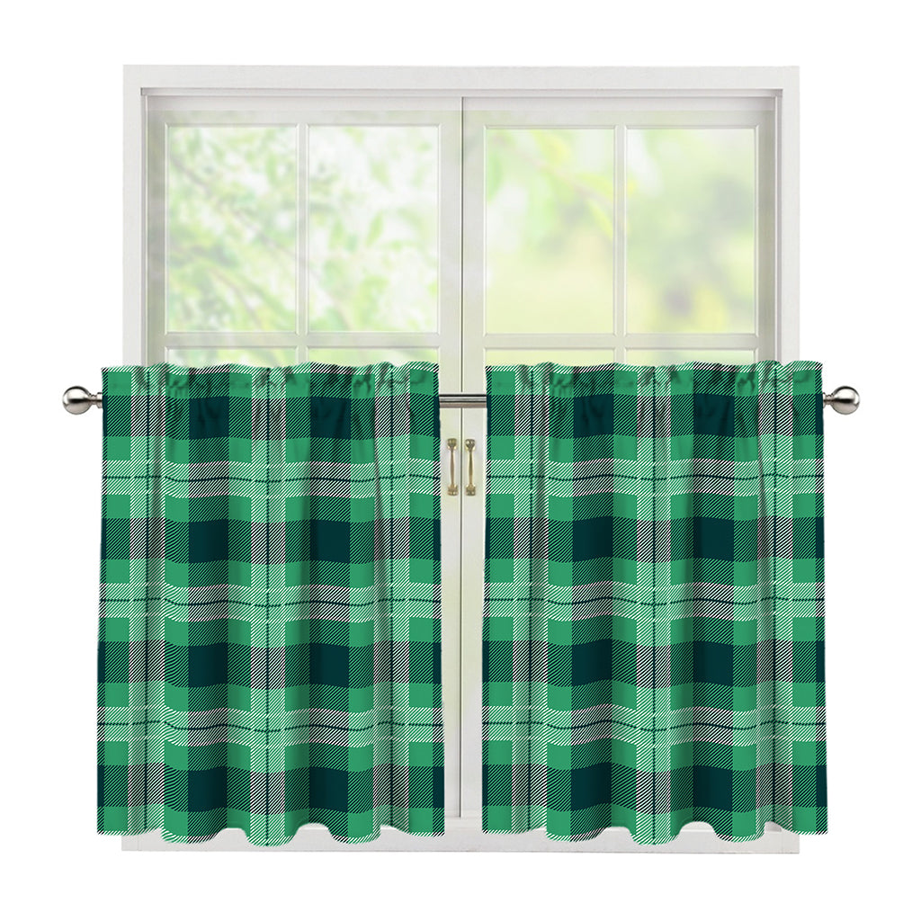 St. Patrick's Day Tartan Print Tier Curtains