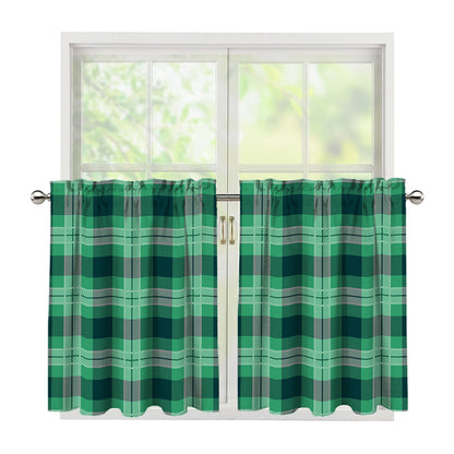 St. Patrick's Day Tartan Print Tier Curtains