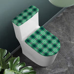St. Patrick's Day Tartan Print Toilet Lid And Tank Cover Set