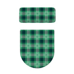 St. Patrick's Day Tartan Print Toilet Lid And Tank Cover Set