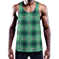 St. Patrick's Day Tartan Print Men's Workout Tank Top