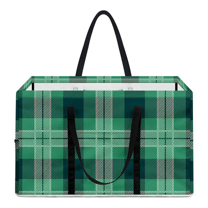 St. Patrick's Day Tartan Print Utility Tote Bag