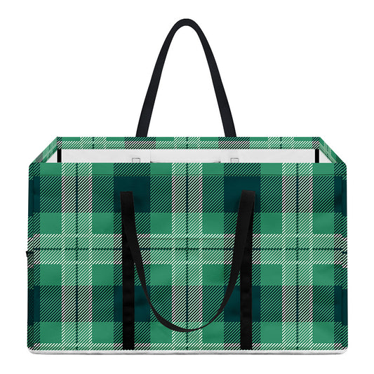 St. Patrick's Day Tartan Print Utility Tote Bag