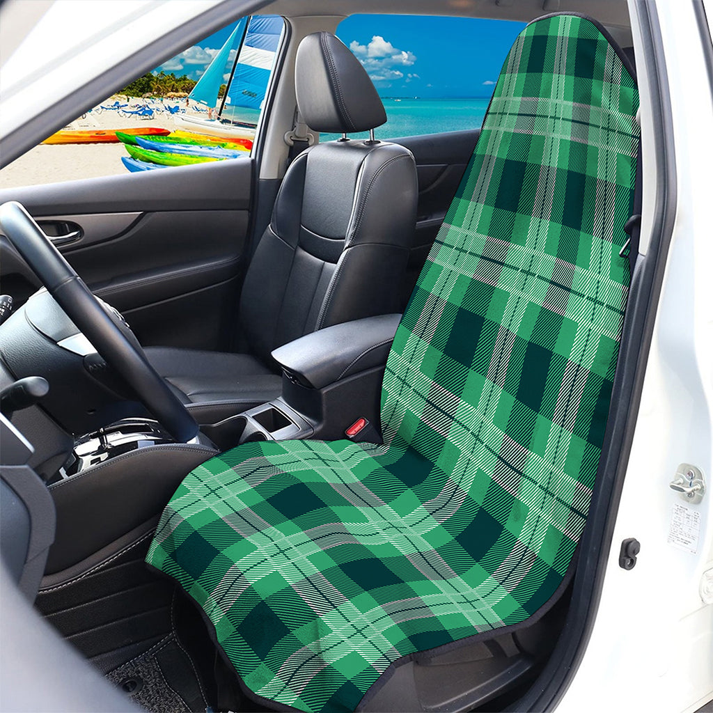St. Patrick's Day Tartan Print Waterproof Car Seat Cover