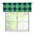 St. Patrick's Day Tartan Print Window Valance