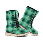 St. Patrick's Day Tartan Print Winter Boots