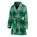 St. Patrick's Day Tartan Print Women's Bathrobe