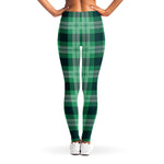 St. Patrick's Day Tartan Print Women's Leggings