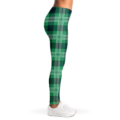 St. Patrick's Day Tartan Print Women's Leggings