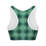 St. Patrick's Day Tartan Print Women's Sports Bra