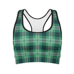 St. Patrick's Day Tartan Print Women's Sports Bra