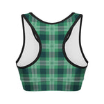 St. Patrick's Day Tartan Print Women's Sports Bra