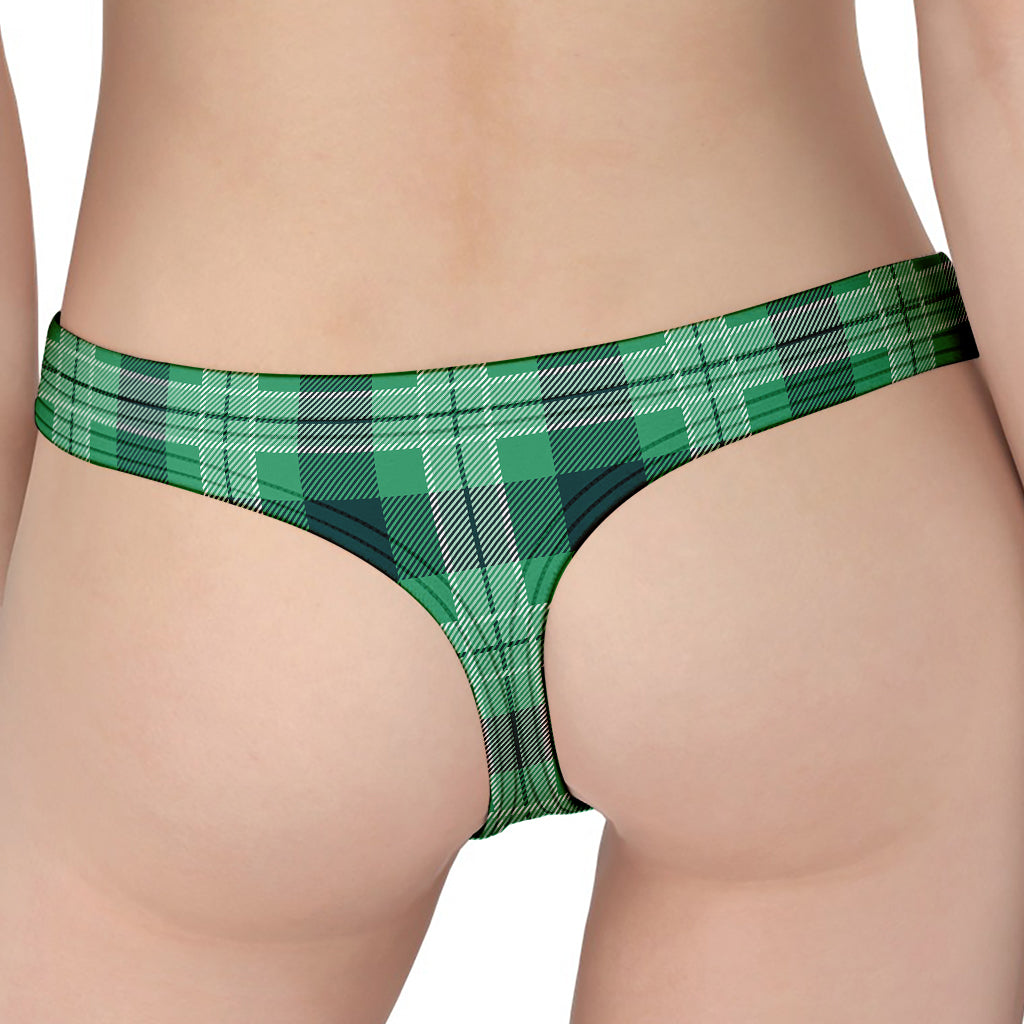 St. Patrick's Day Tartan Print Women's Thong