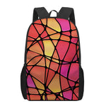Stained Glass Mosaic Pattern Print 17 Inch Backpack