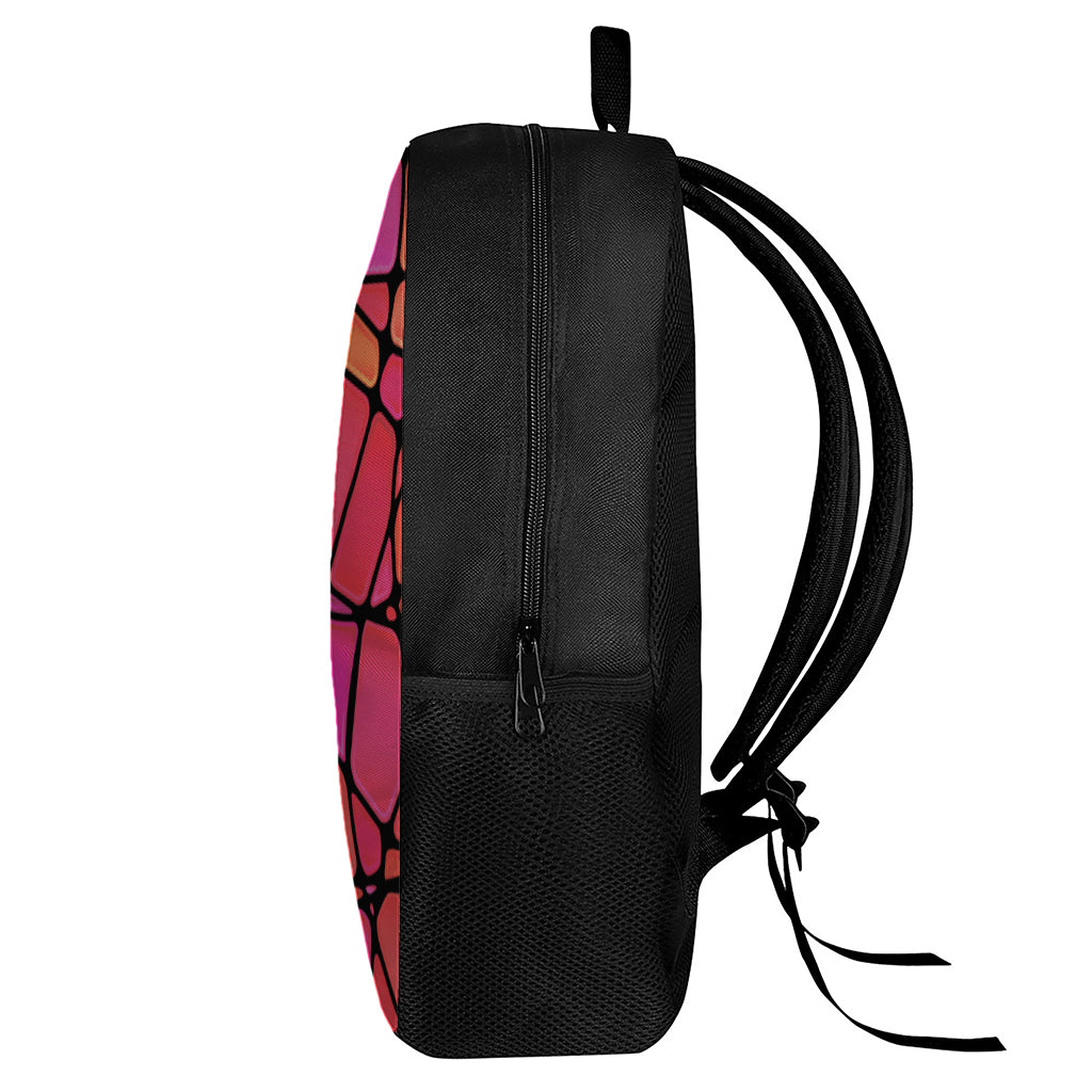 Stained Glass Mosaic Pattern Print 17 Inch Backpack