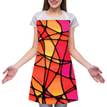 Stained Glass Mosaic Pattern Print Adjustable Apron