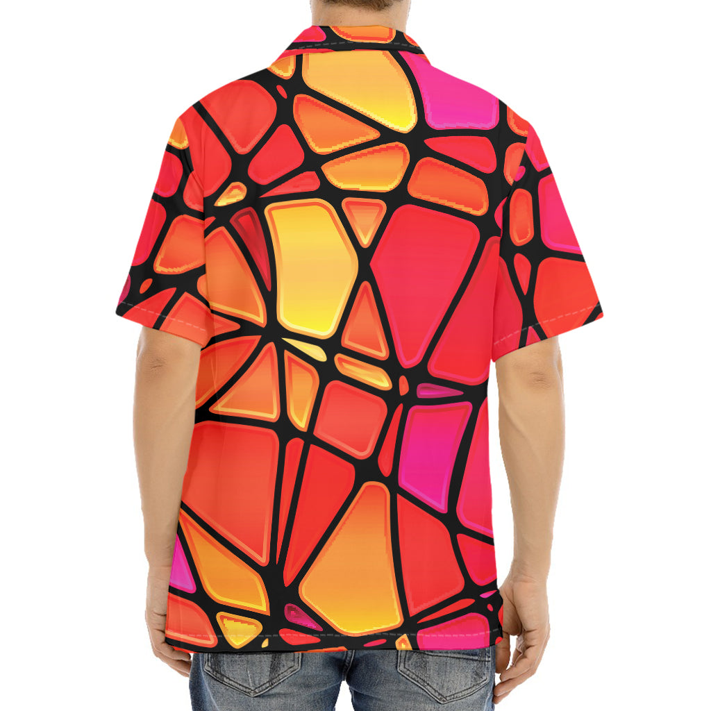 Stained Glass Mosaic Pattern Print Aloha Shirt