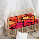 Stained Glass Mosaic Pattern Print Baby Crib Sheet