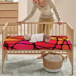 Stained Glass Mosaic Pattern Print Baby Crib Sheet