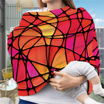 Stained Glass Mosaic Pattern Print Baby Seat Cover