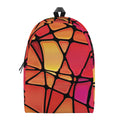 Stained Glass Mosaic Pattern Print School Backpack