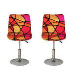 Stained Glass Mosaic Pattern Print Bar Stool Covers