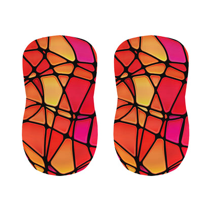 Stained Glass Mosaic Pattern Print Bar Stool Covers