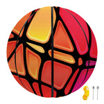 Stained Glass Mosaic Pattern Print Basketball