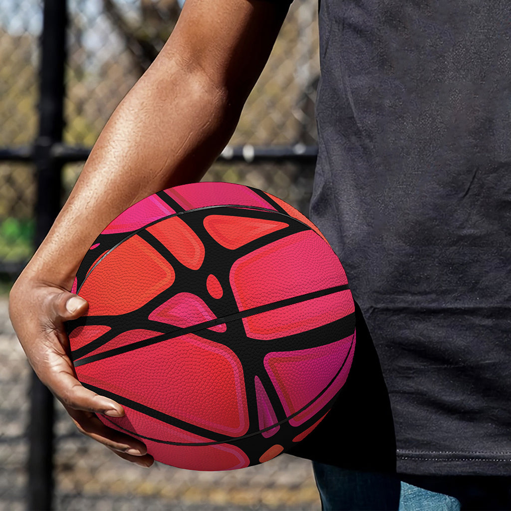 Stained Glass Mosaic Pattern Print Basketball