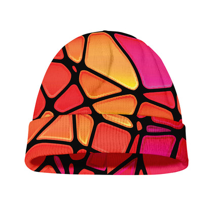Stained Glass Mosaic Pattern Print Beanie