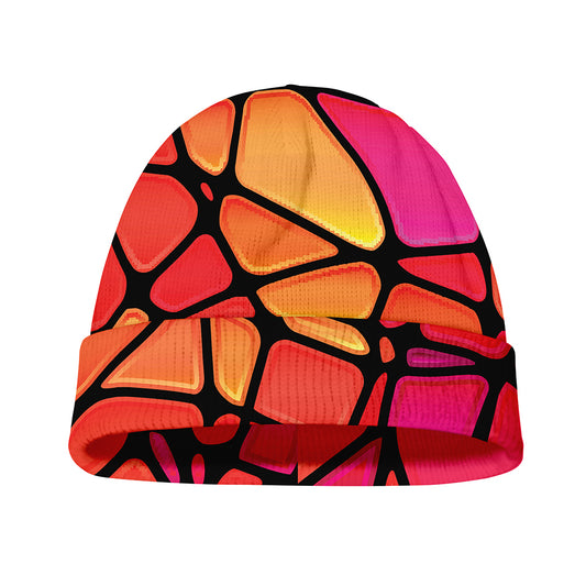 Stained Glass Mosaic Pattern Print Beanie