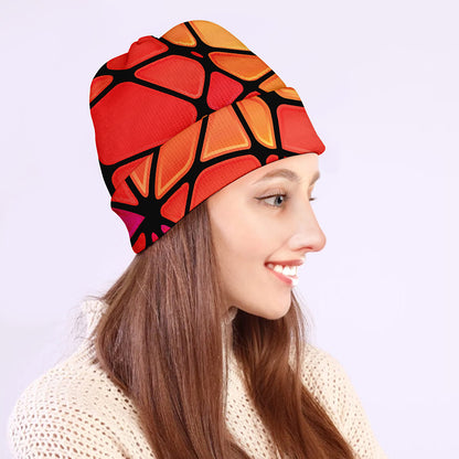 Stained Glass Mosaic Pattern Print Beanie