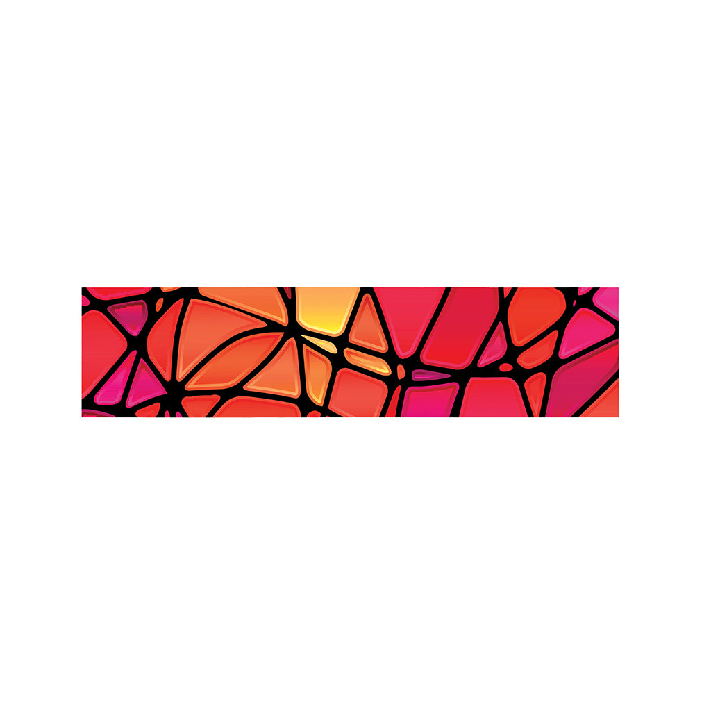 Stained Glass Mosaic Pattern Print Bed Runner