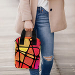 Stained Glass Mosaic Pattern Print Bible Tote Bag