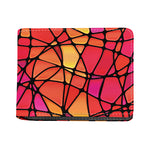 Stained Glass Mosaic Pattern Print Bifold Wallet