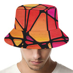 Stained Glass Mosaic Pattern Print Bucket Hat