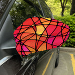 Stained Glass Mosaic Pattern Print Car Side Mirror Covers