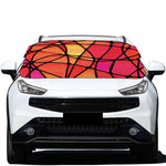 Stained Glass Mosaic Pattern Print Car Windshield Snow Cover