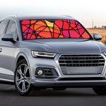Stained Glass Mosaic Pattern Print Car Windshield Sun Shade