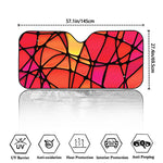 Stained Glass Mosaic Pattern Print Car Windshield Sun Shade