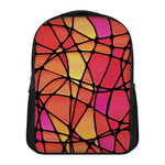 Stained Glass Mosaic Pattern Print Casual Backpack