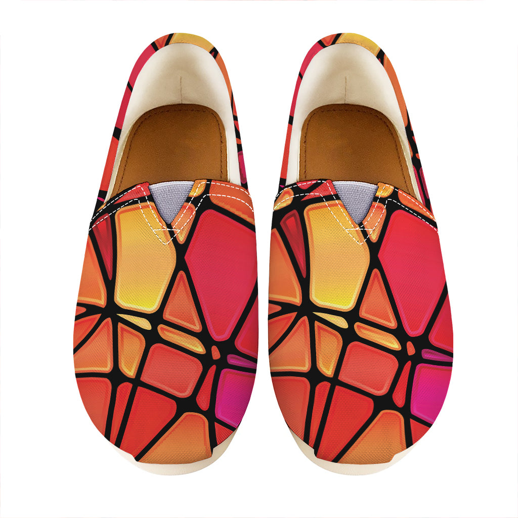 Stained Glass Mosaic Pattern Print Casual Shoes