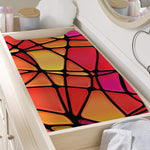 Stained Glass Mosaic Pattern Print Changing Pad Cover