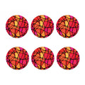 Stained Glass Mosaic Pattern Print Coaster Set