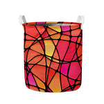 Stained Glass Mosaic Pattern Print Collapsible Laundry Basket