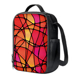 Stained Glass Mosaic Pattern Print Crossbody Lunch Bag