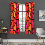 Stained Glass Mosaic Pattern Print Curtain