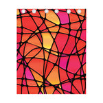 Stained Glass Mosaic Pattern Print Curtain