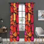 Stained Glass Mosaic Pattern Print Curtain