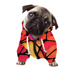 Stained Glass Mosaic Pattern Print Dog Zip Up Hoodie